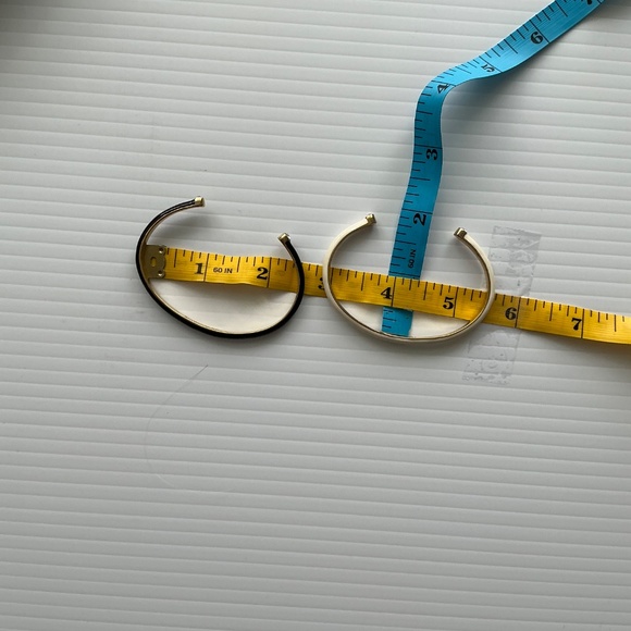 Ann Taylor Cuff bracelets White and Black With Rhinestones - Picture 4 of 4